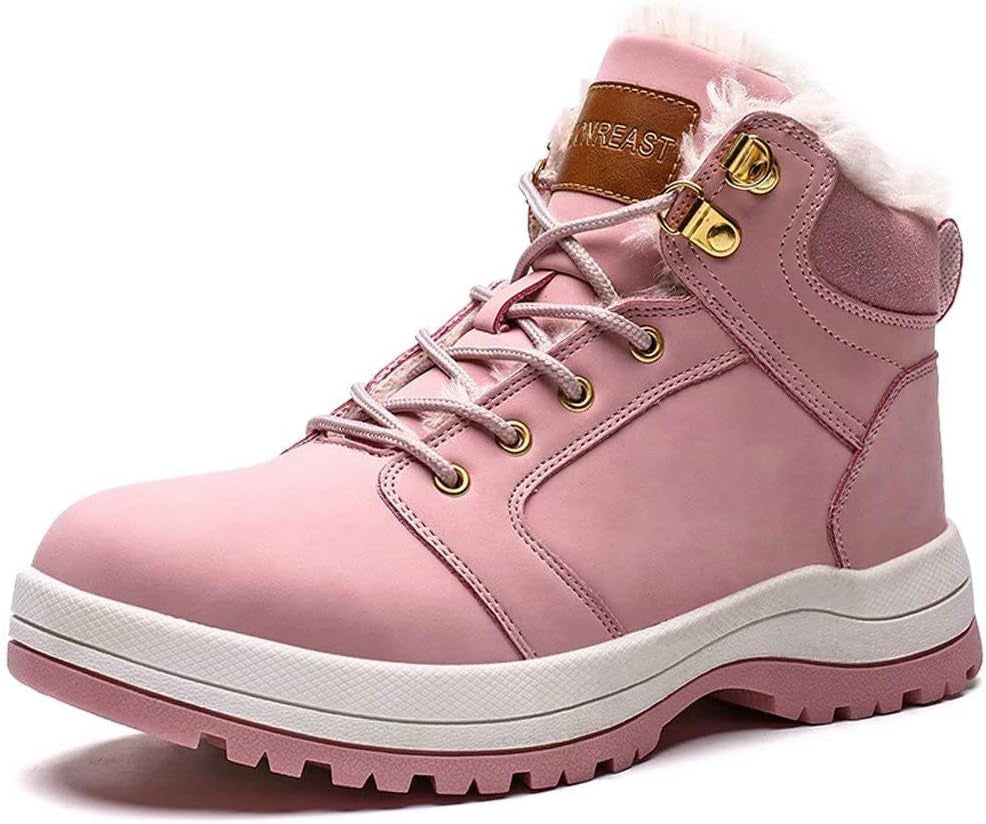 Men Womens Winter Snow Boots Insulated Outdoor Hiking Shoes Fur Lined Warm Boots