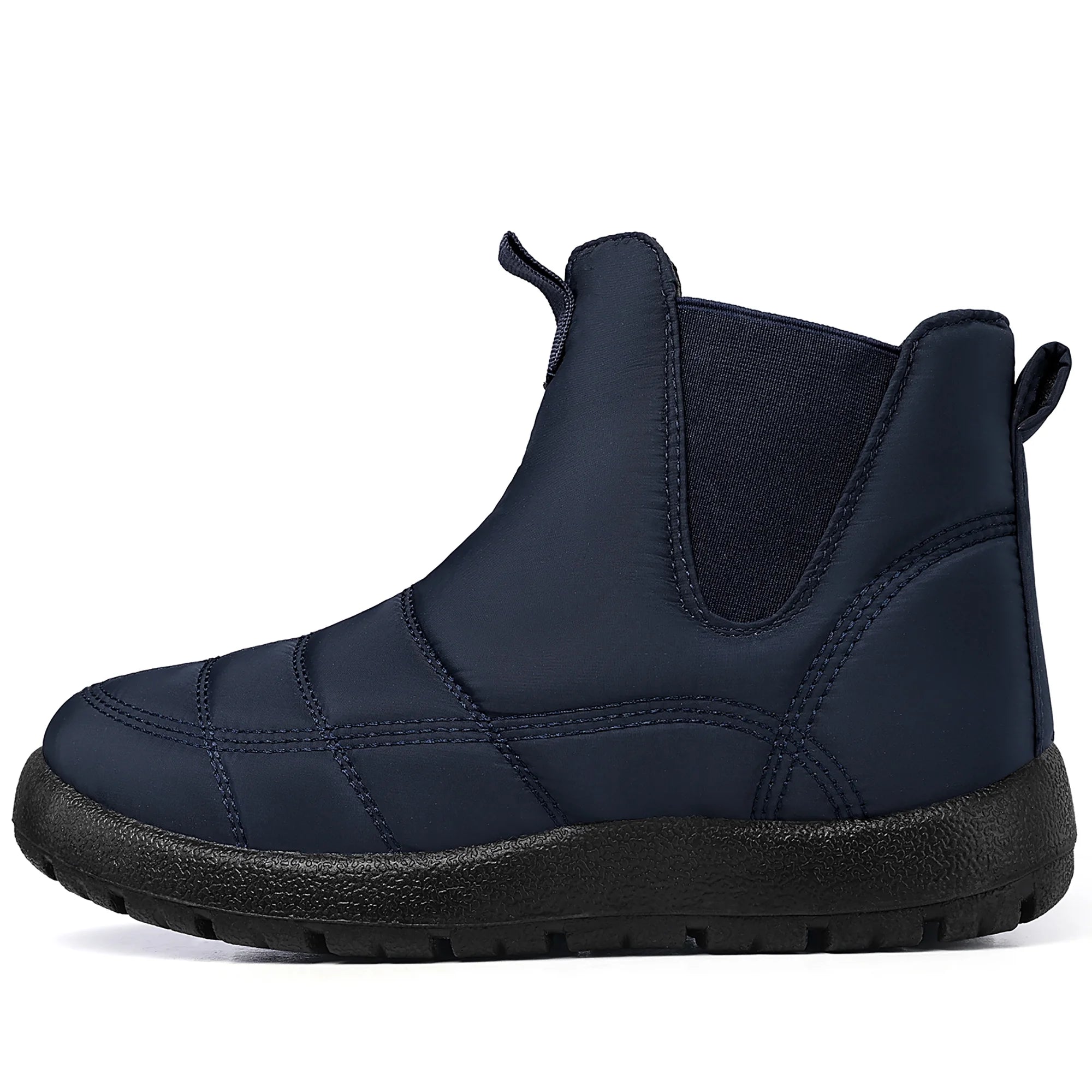 Womens Winter Snow Boots Warm Faux Fur Lined Ankle Boot Waterproof Slip on Short Booties Comfortable Outdoor Walking Boots Blue Size 6