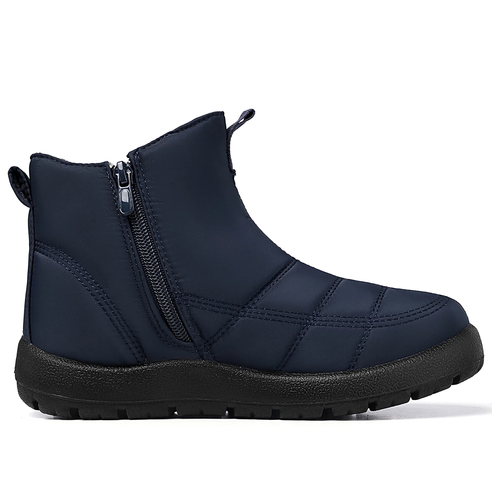 Womens Winter Snow Boots Warm Faux Fur Lined Ankle Boot Waterproof Slip on Short Booties Comfortable Outdoor Walking Boots Blue Size 6